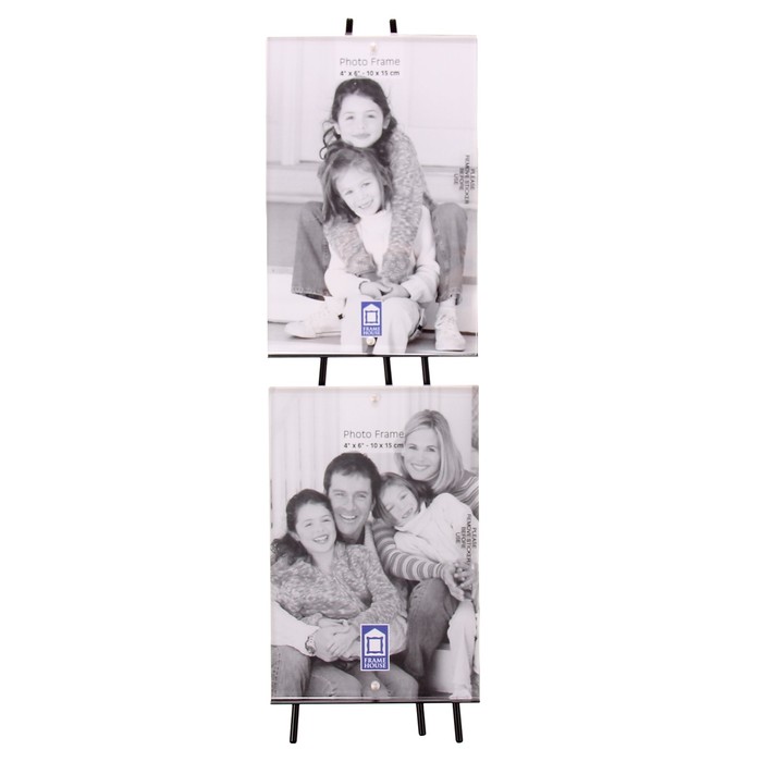 Фоторамка 2 фото 10х15 см PATA 7592 al black