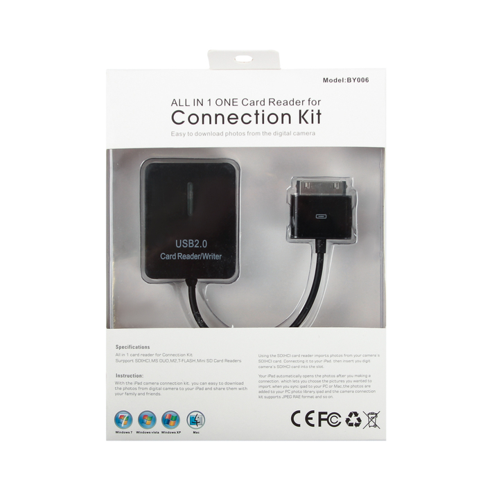 Картридер Siyoteam BY-006 для Apple iPad, чёрный