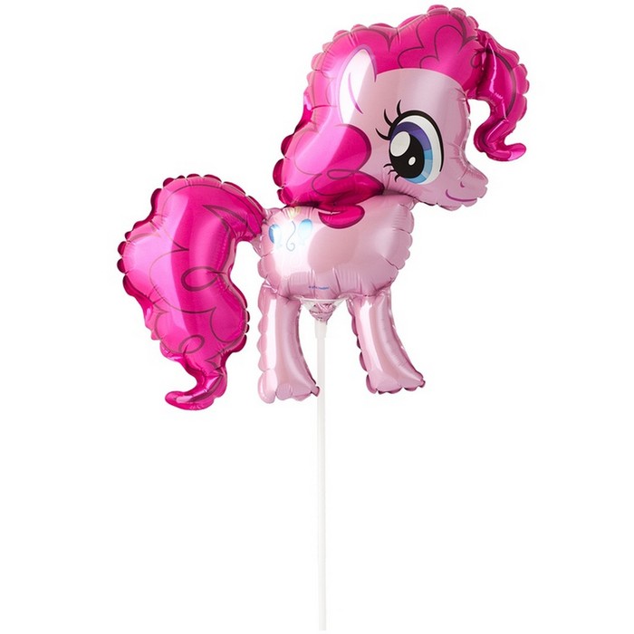 Шар фольгированный 14 «Пони», без палочки, цвет розовый шар фольгированный 14 принцесса для палочки