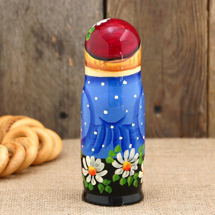 Штоф «Хлопчик с баяном», синяя рубаха, 0,05 л, 15 см