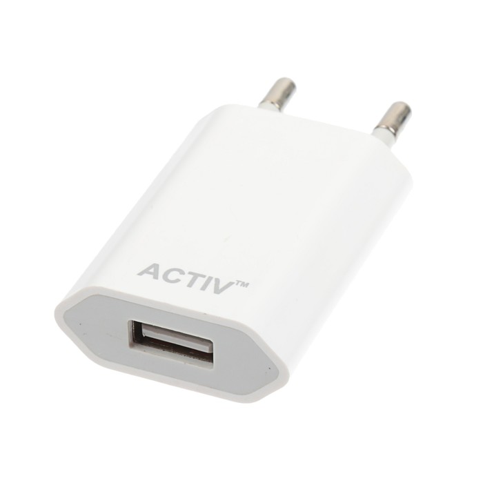 Сетевое зарядное устройство универсальное, USB, 1,5А, белое