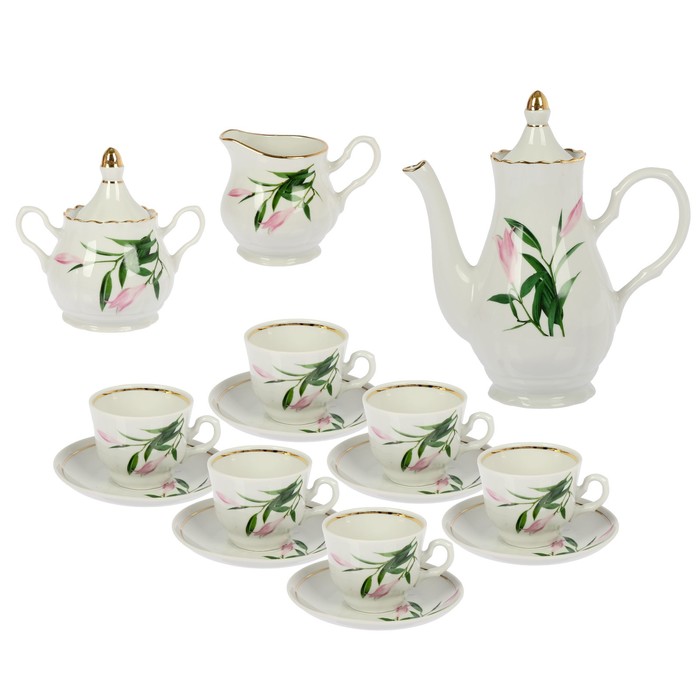 Сервиз кофейный "Романс. Бутон", 15 предметов