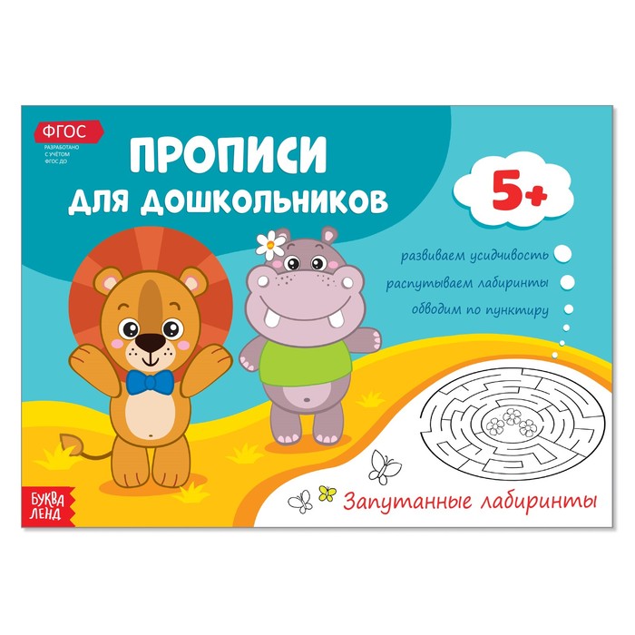 Прописи для дошкольников "Запутанные лабиринты"  16 стр.