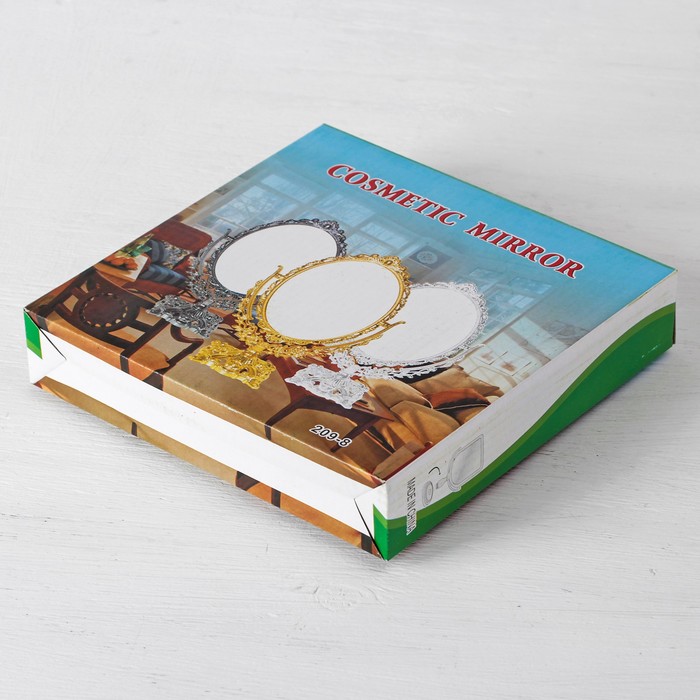 Зеркало на ножке «Ажур», овальное, двустороннее, с двукратным увеличением, цвет бронзовый