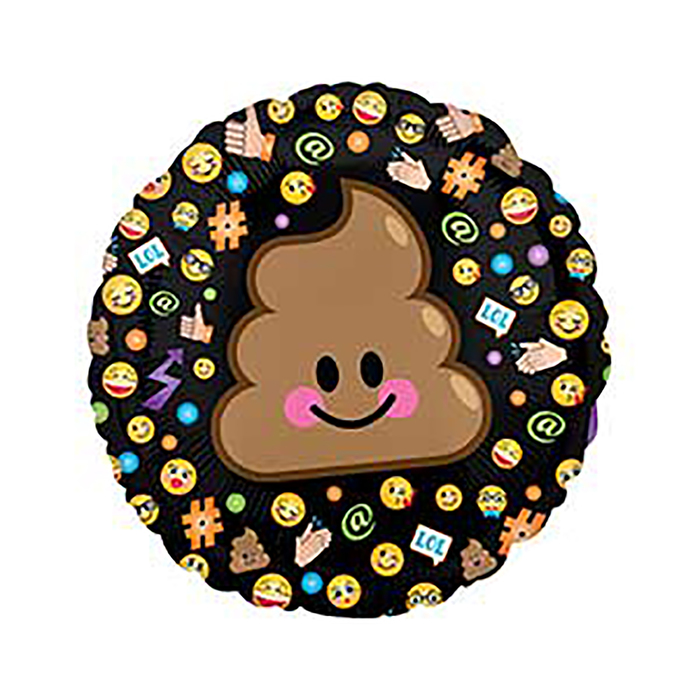 Шар фольгированный 18" "Эмоции Смайлик Какашка" АГ