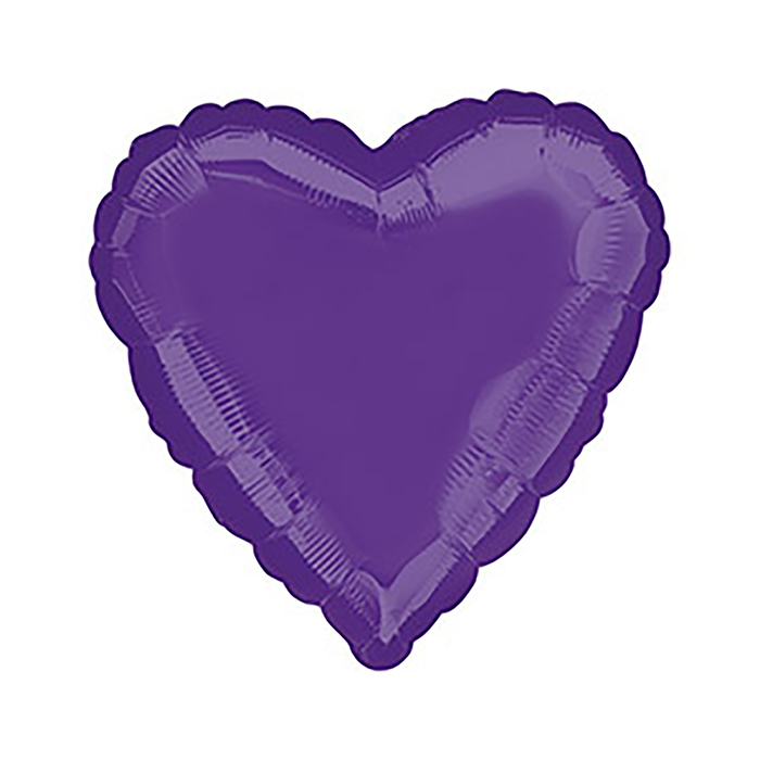 Шар фольгированный "Сердце" 18", металл New Purple АГ