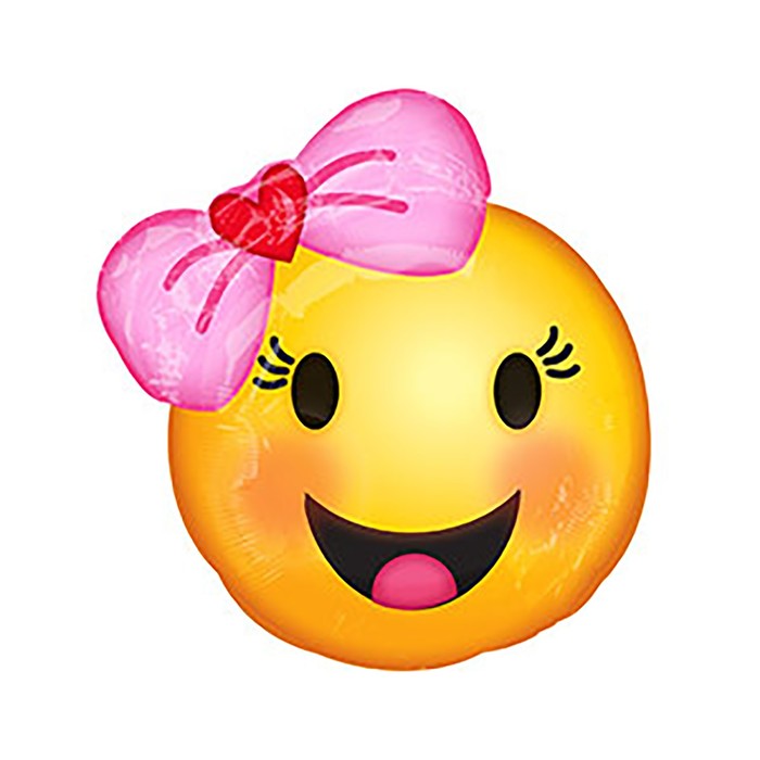 Шар фольгированный 18" "Улыбка Девочка с бантом" АГ