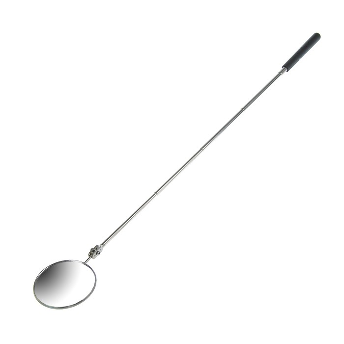 Зеркало "Эврика", телескопич., круг, с резиновой ручкой, max длина 755мм, d=825 мм УЦЕНКА