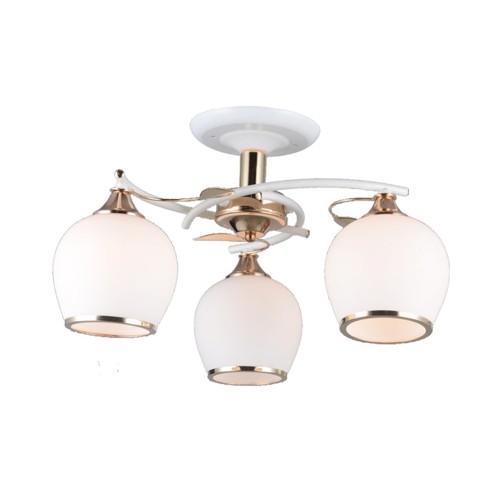 Люстра "Фабьен" 3 лампы E27 60Вт белый-золото