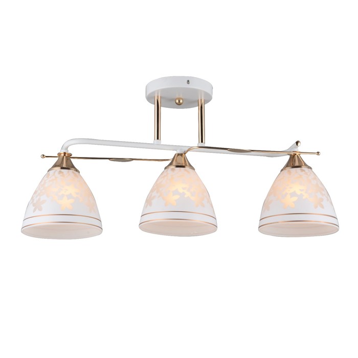 Люстра "Дарси" 3 лампы E27 60Вт белый-золото