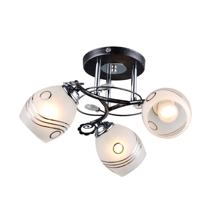 Люстра "Фернанда" 3 лампы E27 60Вт хром-черный