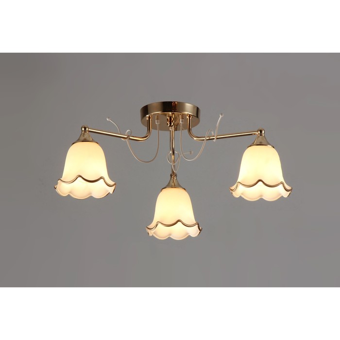 Люстра " Марибель" 3 лампы 40Вт E14 золото 52х26 см.