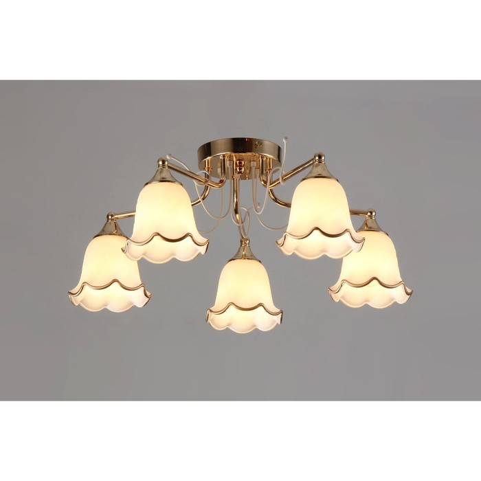Люстра " Марибель" 5 ламп 40Вт E14 золото 52х26 см.