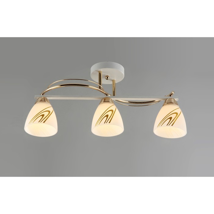 Люстра " Марисела" 3 лампы 40Вт E27 белый 55х23 см.