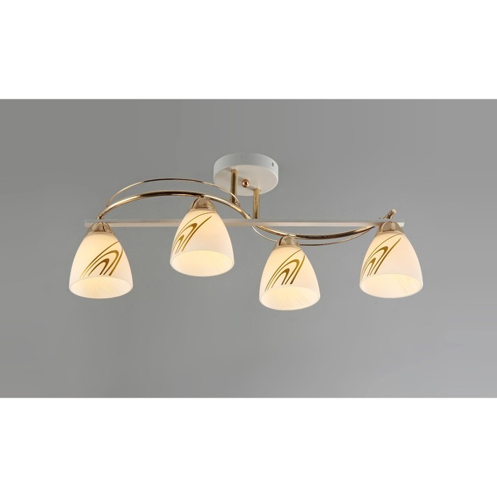 Люстра " Марисела" 4 лампы 40Вт E27 белый 63х23 см.