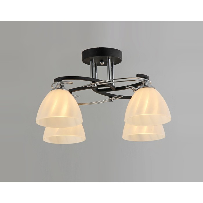 Люстра "Авис " 4 лампы 40Вт E27 черный 52х27 см.