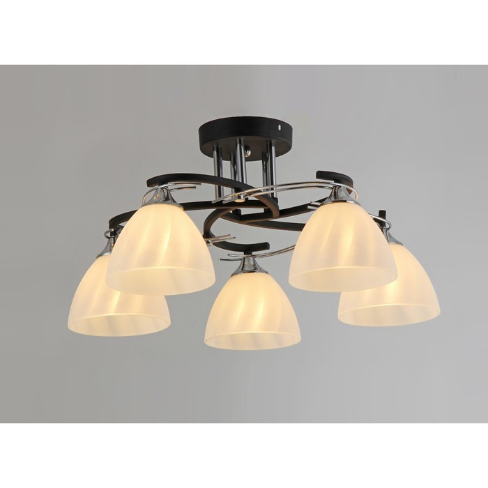 Люстра "Авис " 5 ламп 40Вт E27 черный 54х27 см.