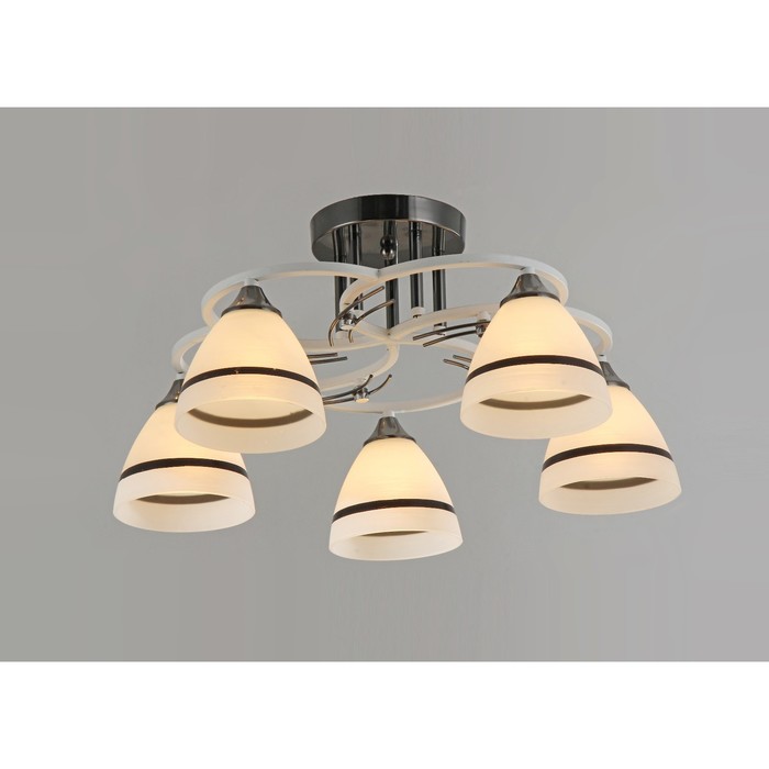 Люстра "Адалайн " 5 ламп 40Вт E27 черный 57х27 см.