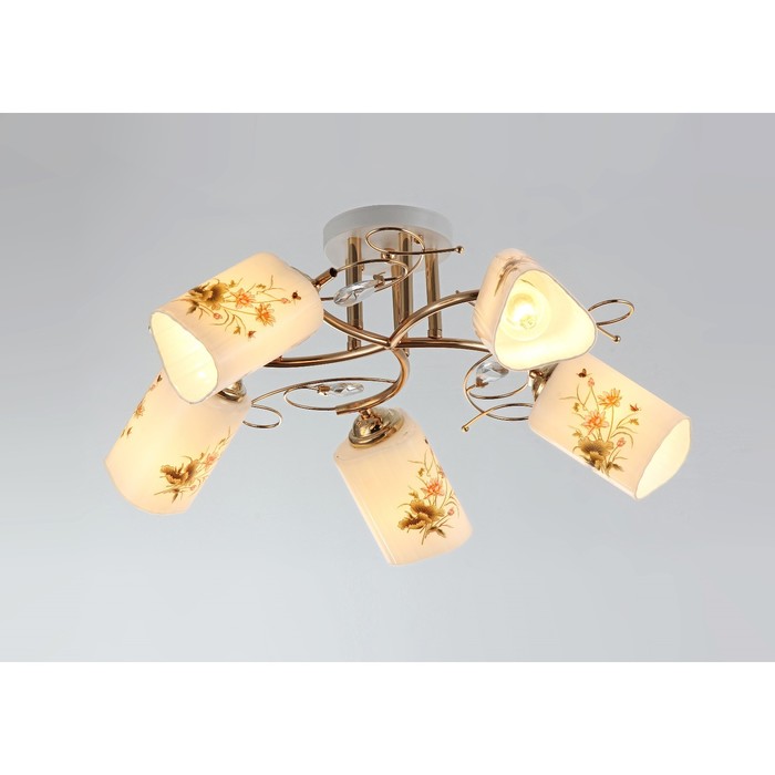 Люстра "Аделина " 5 ламп 40Вт E27 белый 58х24 см.