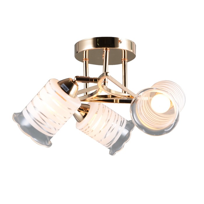 Люстра "Вилладжи" 3 лампы 60Вт Е27 золото