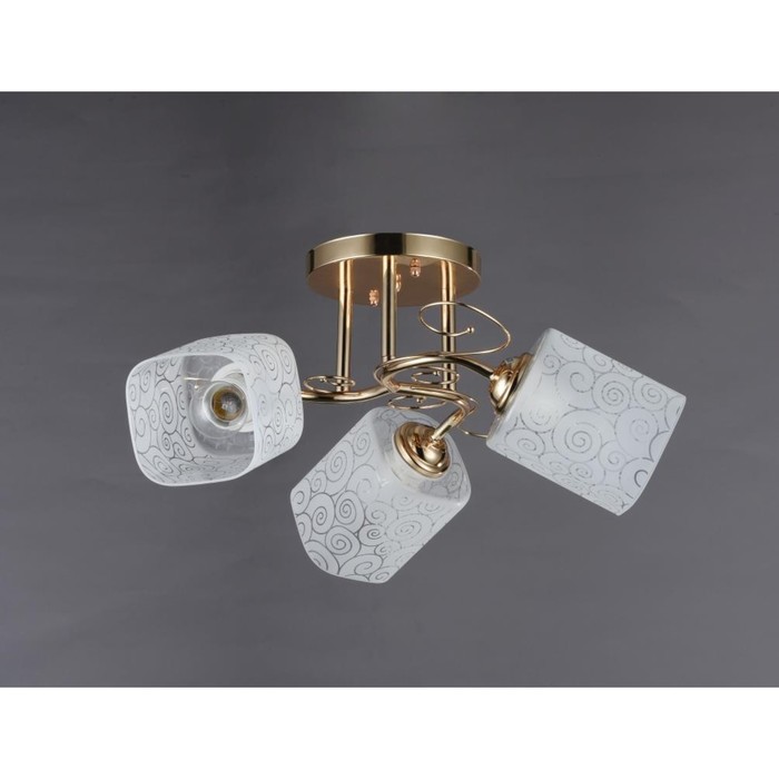 Люстра "Абелла" 3 лампы Е27 40Вт золото 48х48х23 см.