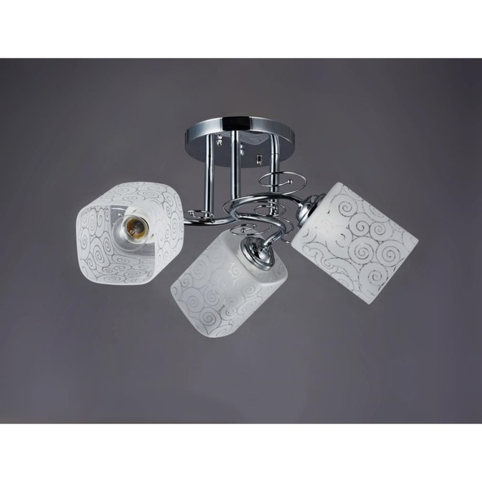 Люстра "Абелла" 3 лампы Е27 40Вт хром 48х48х23 см.