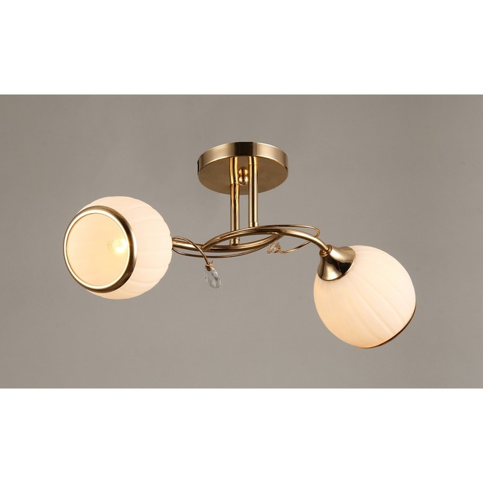 Люстра "Агнесс " 2 лампы 40Вт E27 золото 51х21 см.