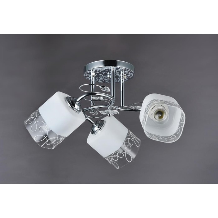 Люстра " Адория" 3 лампы Е27 40Вт хром 48х48х23 см.