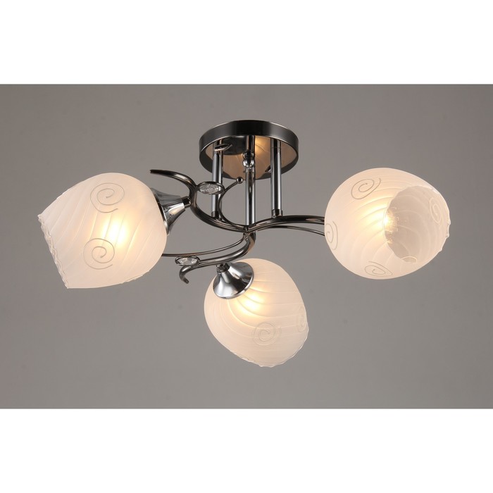 Люстра "Алексия" 3 лампы 40Вт E27 черный 59х24 см.