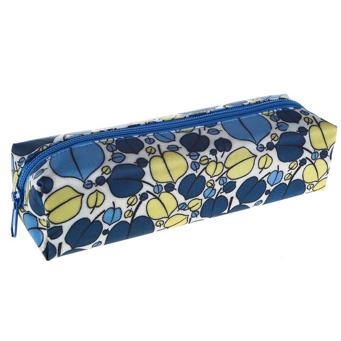 Пенал мягкий 1 отделение, малый, ткань 60х195 мм "Цветной листопад сатин"