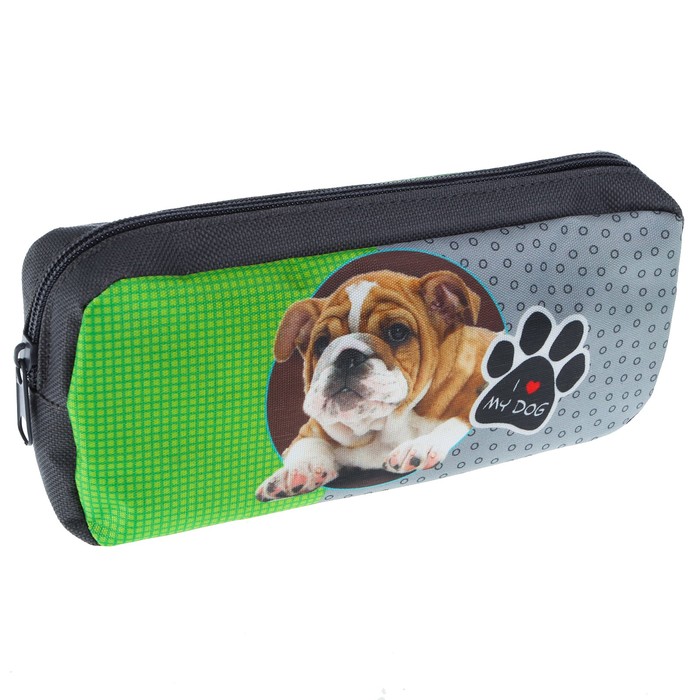 Пенал мягкий 1 отделение, объемный 90х200х40 мм "Бульдог"