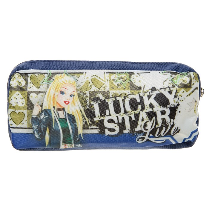 Пенал мягкий 1 отделение, объемный 90х200х40 мм Lucky star