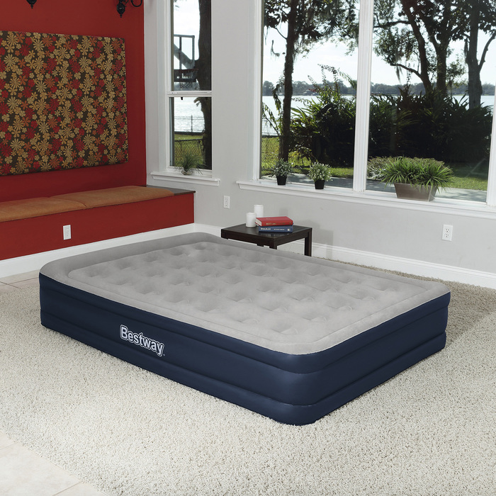 Кровать надувная Cornerstone Airbed Queen 203x152x43 см, встроенный насос 67600