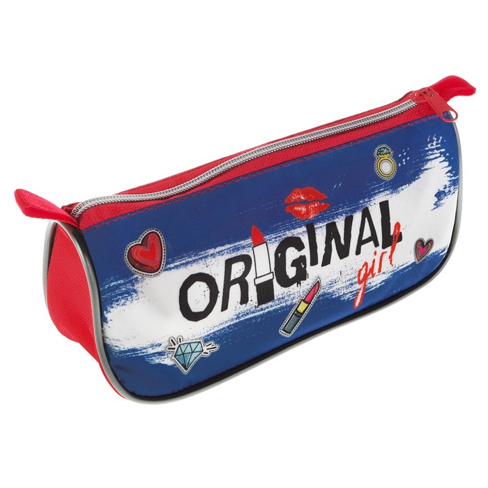Пенал мягкий 1 отделение, объемный 105x220x65 мм, Премиум Original girl