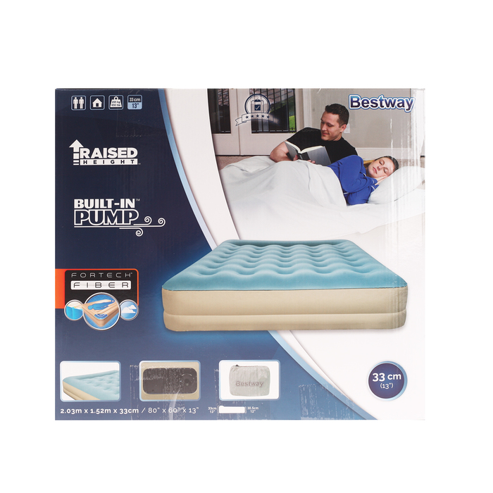 Кровать надувная Refined Fortech Queen 203х152х33 см, со встроенным насосом 69003
