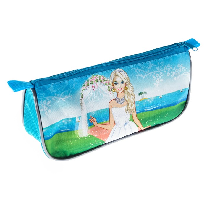 Пенал мягкий 1 отделение, объемный 105x220x65 мм, Премиум "Красавица"