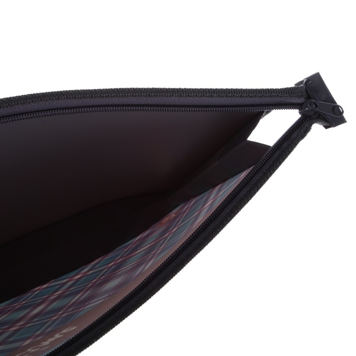 Папка для тетрадей А4, молния сверху, пластиковая School time