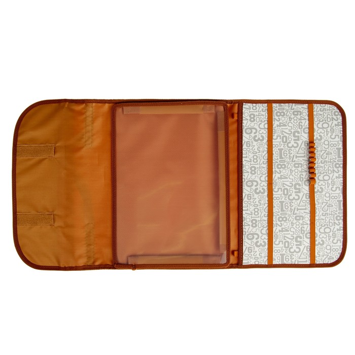 Папка для труда А4 с ручками, текстиль, раскладная на липучке "Дружок"