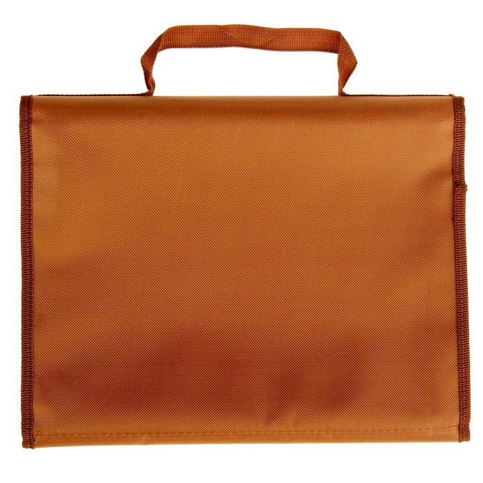 Папка для труда А4 с ручками, текстиль, раскладная на липучке "Дружок"