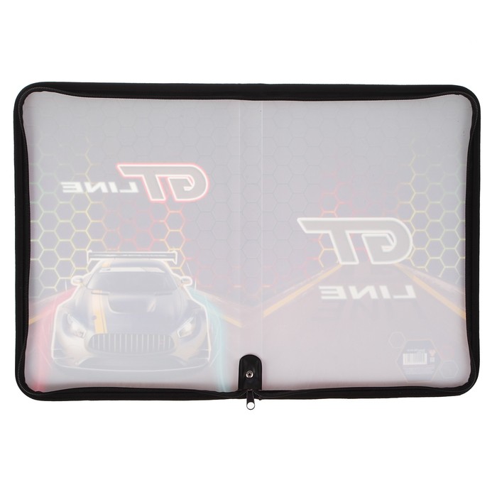 Папка для тетрадей А4, молния вокруг, пластиковая Gt line