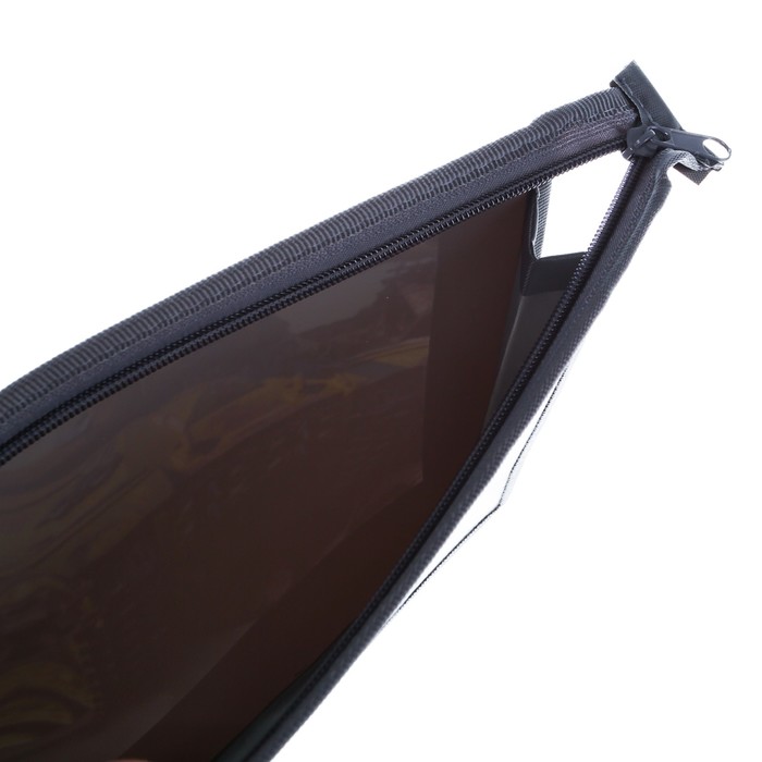 Папка для тетрадей А5, молния сверху, пластиковая "Боевой танк"