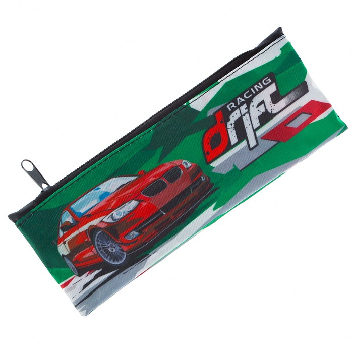 Пенал мягкий 1 отделение, плоский 70х195 мм "Городской автомобиль"