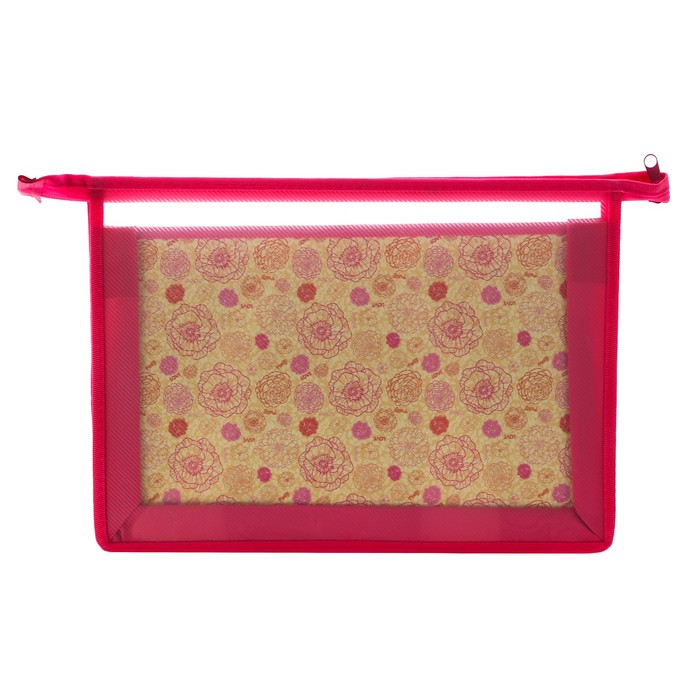 Папка для труда А4, молния сверху, пластик, угол "Милая принцесса"