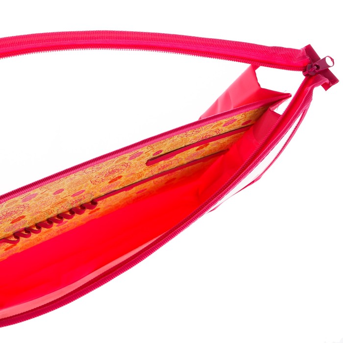 Папка для труда А4, молния сверху, пластик, угол "Милая принцесса"