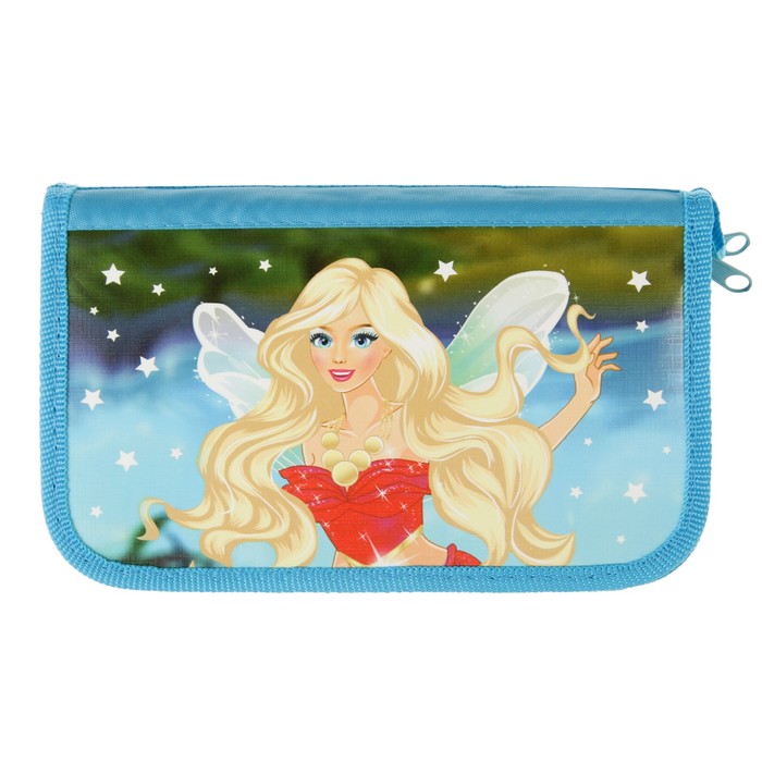 Пенал 2 секции 120x190 мм, откидная планка, ламинированный картон "Принцесса фея"