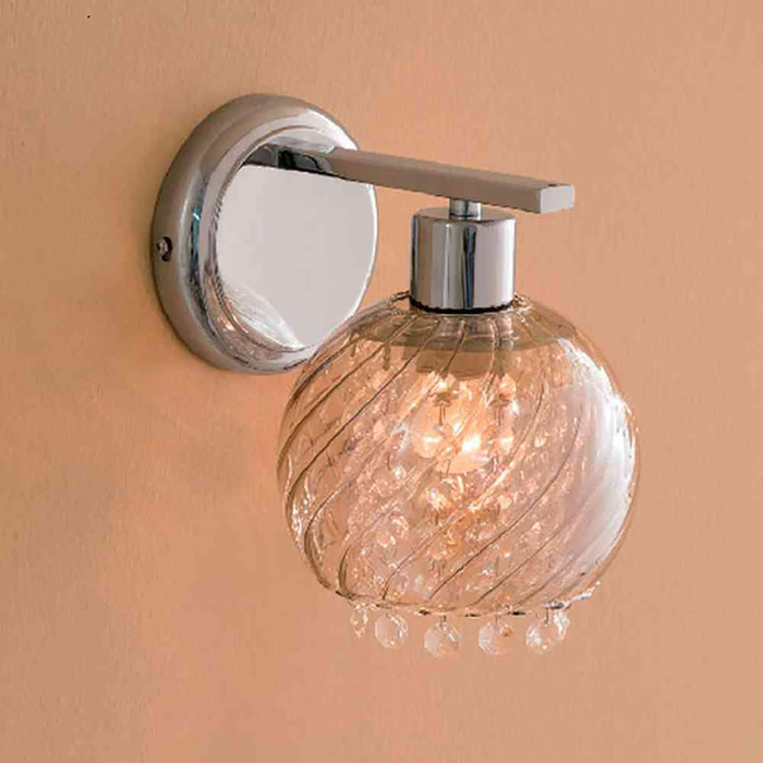 Бра CL317311 "Бейт" 1x60W E27 хром/дымч. 20x15x24 см