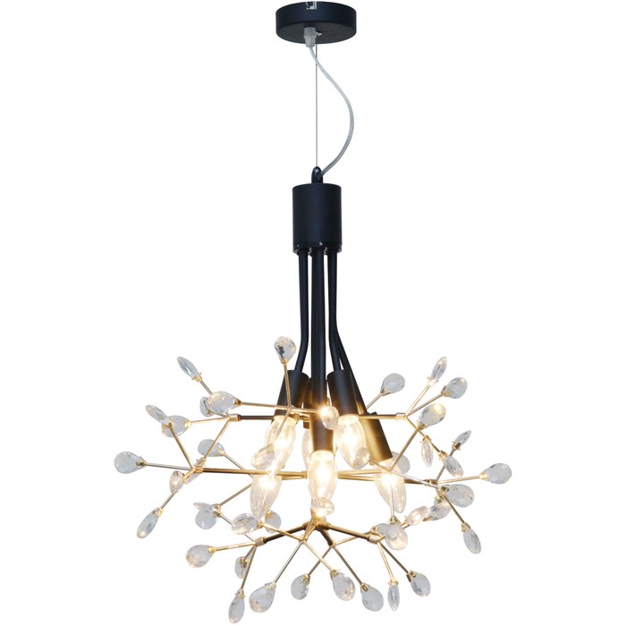 Люстра подвесная TRISHA 6x60W E14 черный 51x51x180см