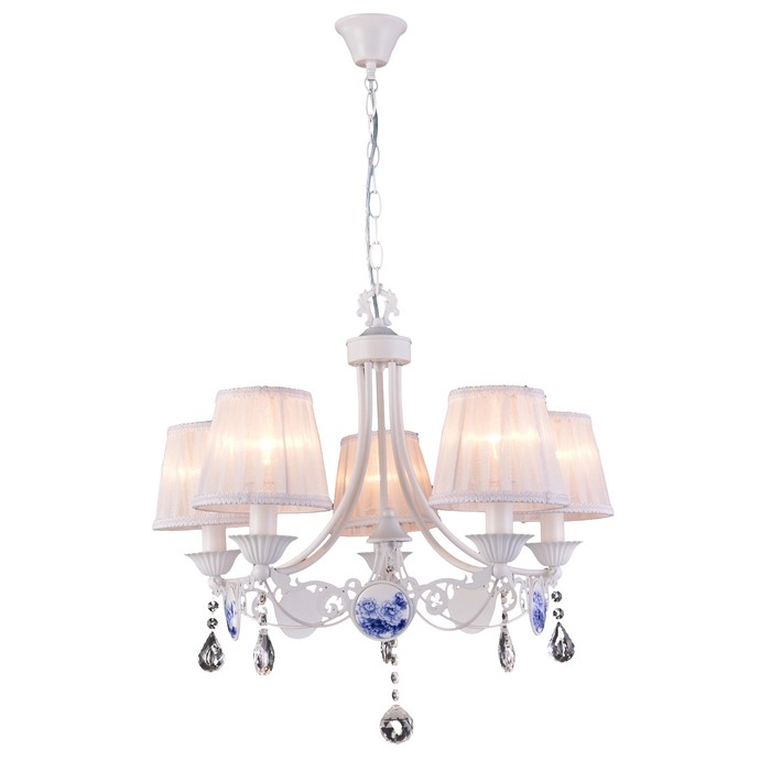 Люстра подвесная MIRANDA 5x40W E14 белый 59,5x59,5x95см