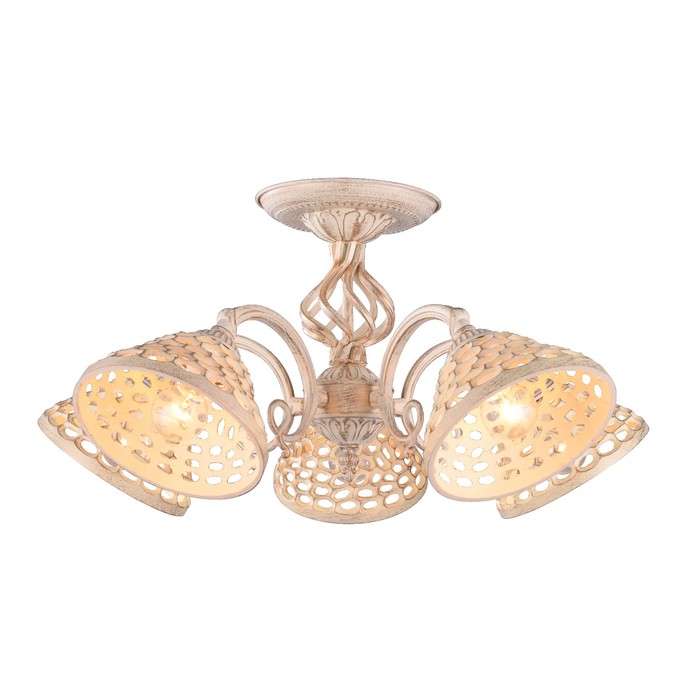 Люстра потолочная POLA 5x40W E14 кремовый 58,8x58,8x28,8см