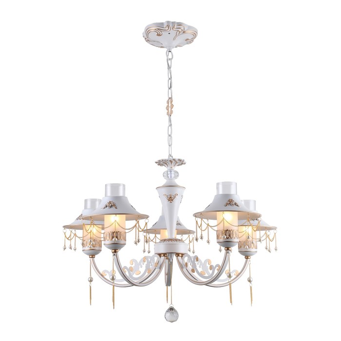 Люстра подвесная KORMORAN 5x40W E14 белый 68x68x100см